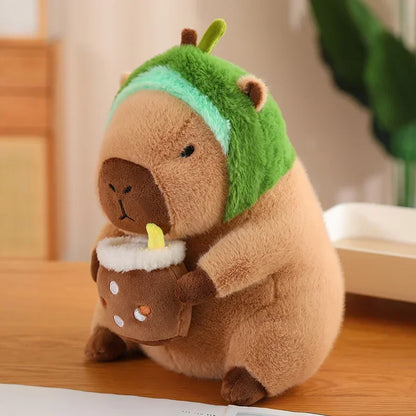 Capybara Plush Toy with Decoration