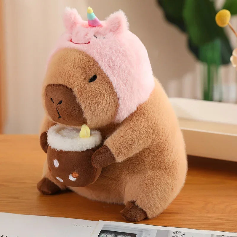 Capybara Plush Toy with Decoration